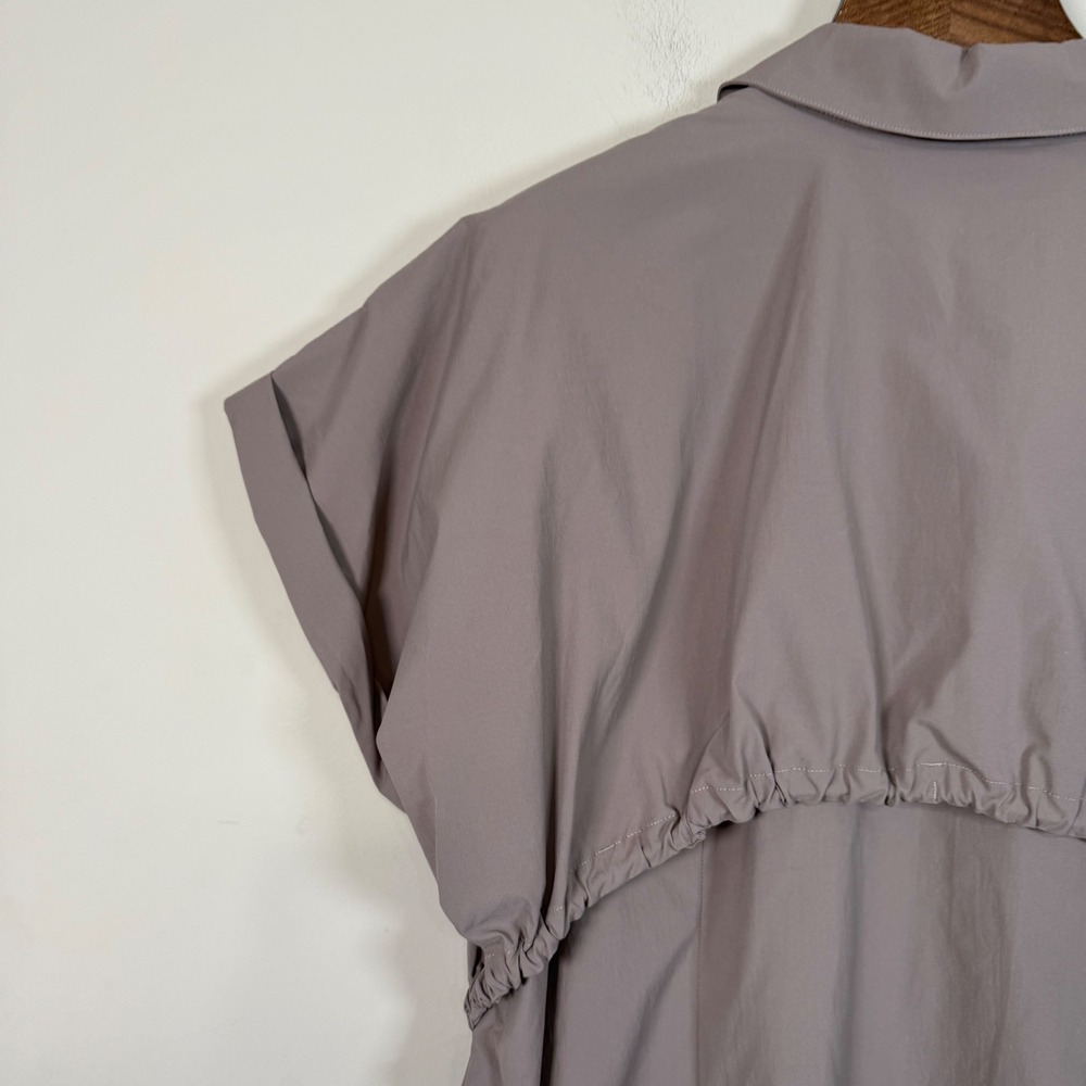 Athleta Taupe Zip-Front Mini Dress - Picture 3 of 12